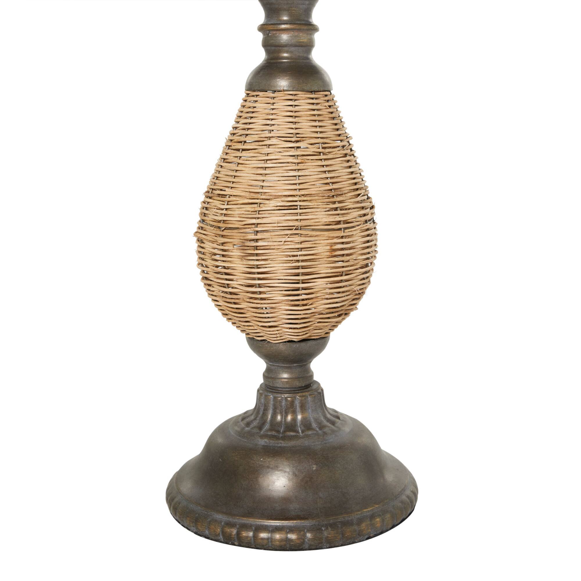 Brown Iron Farmhouse Accent Table, 22" x 15" x 15"